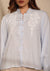 Mandarin Collar Rayon Swiss Dot Shirt