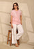Box Fit Overlap Rayon Chikankari Top